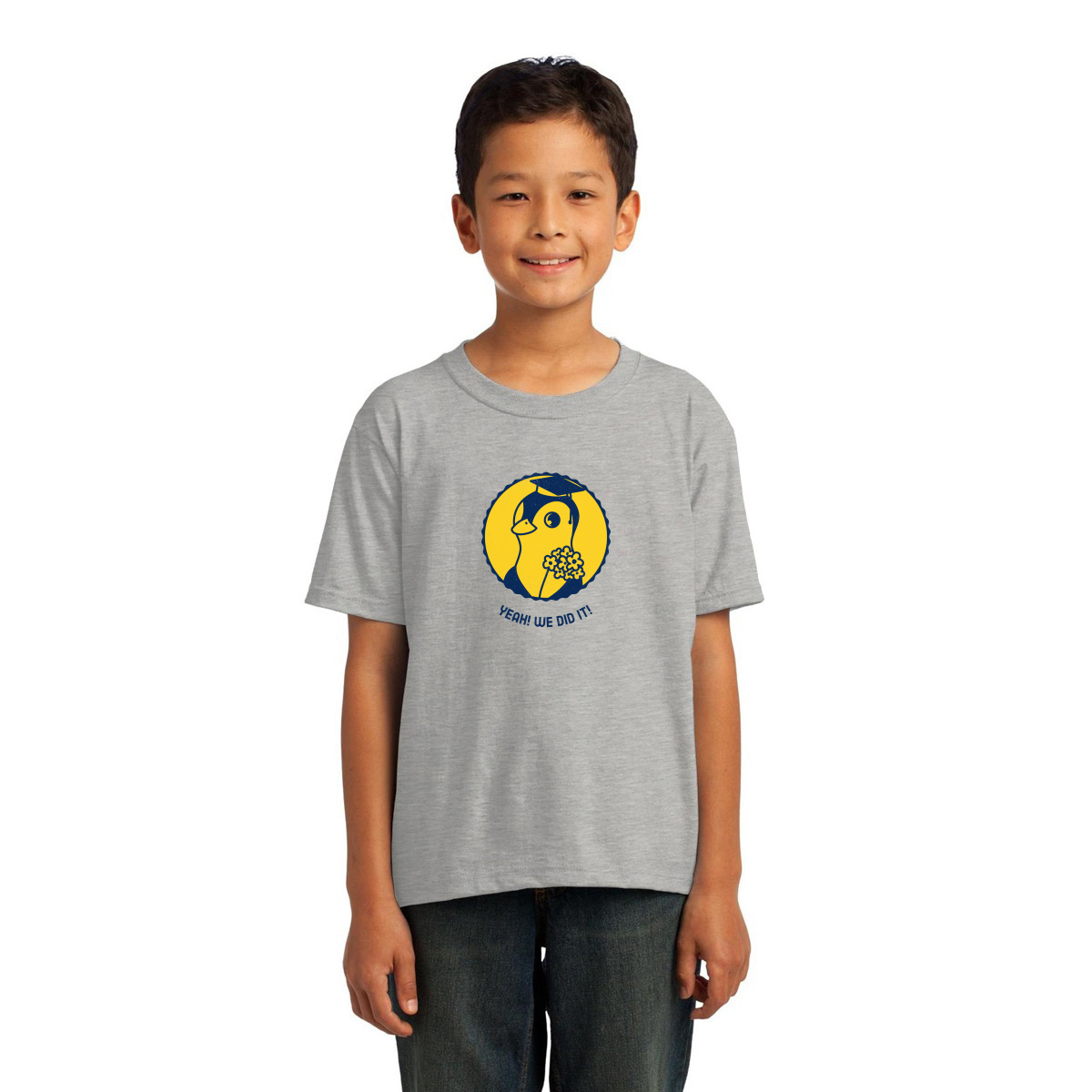 Yeah! We Did It! Kids T-shirt | Gray