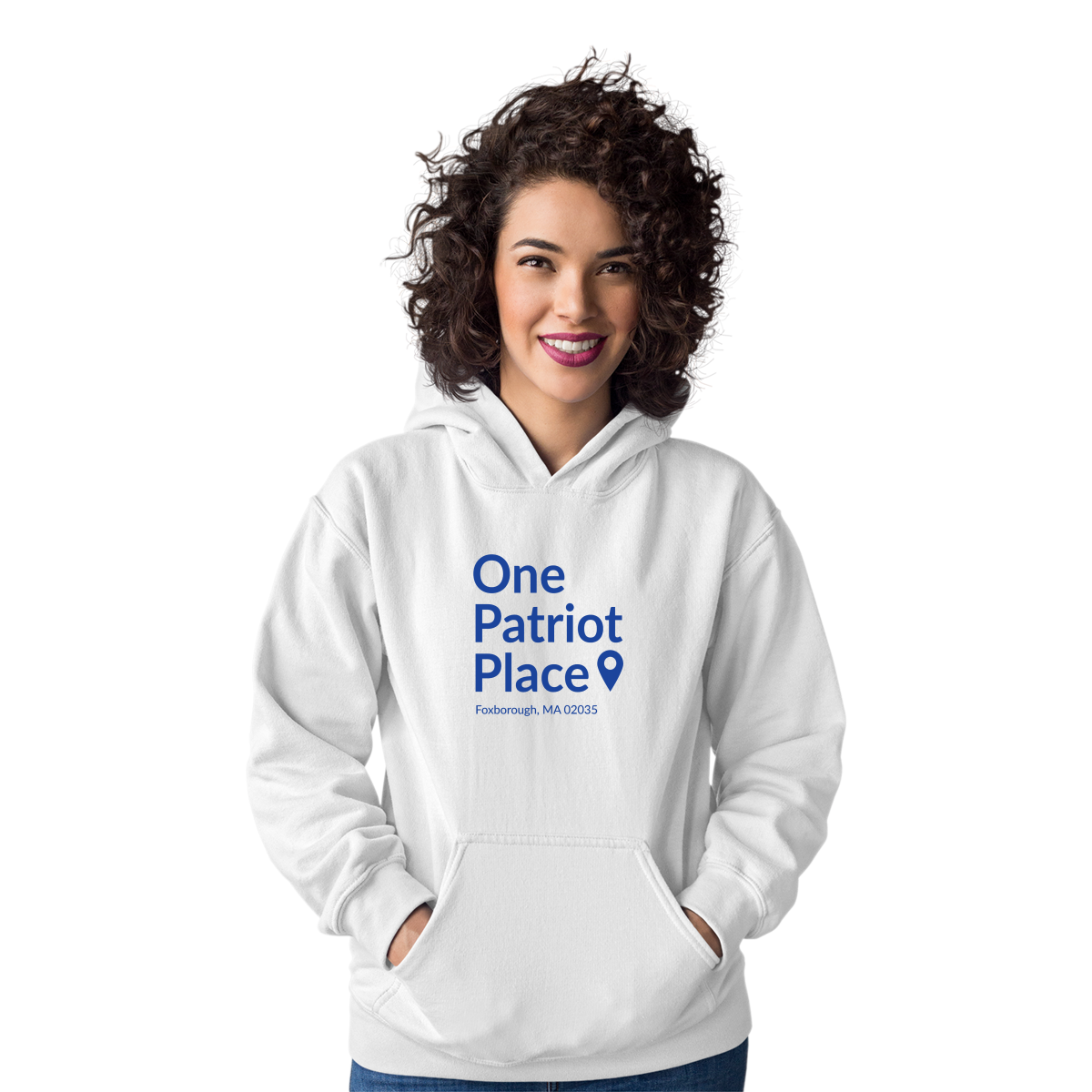 New England Football Stadium Unisex Hoodie | White