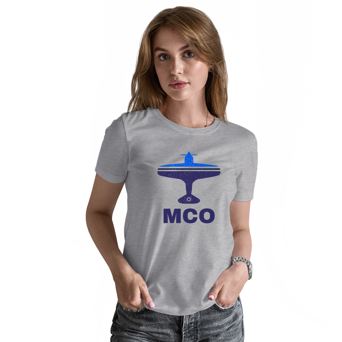 Fly Orlando MCO Airport Women's T-shirt | Gray