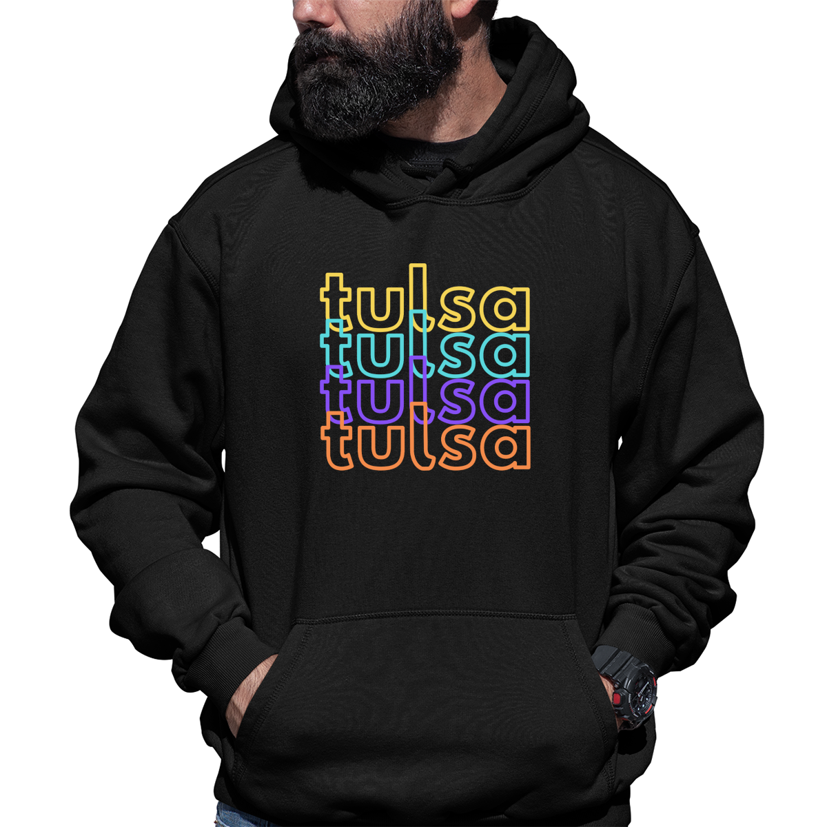 Tulsa Unisex Hoodie | Black