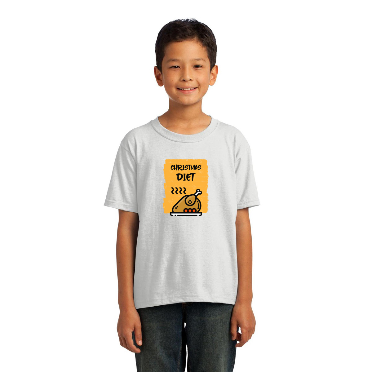 Christmas Diet Kids T-shirt | White