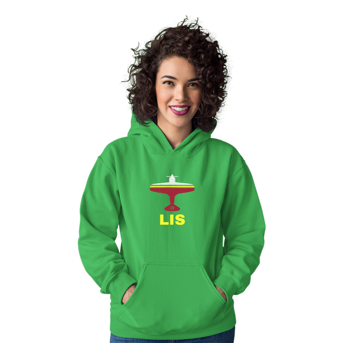 Fly Lisbon LIS Airport Unisex Hoodie | Green