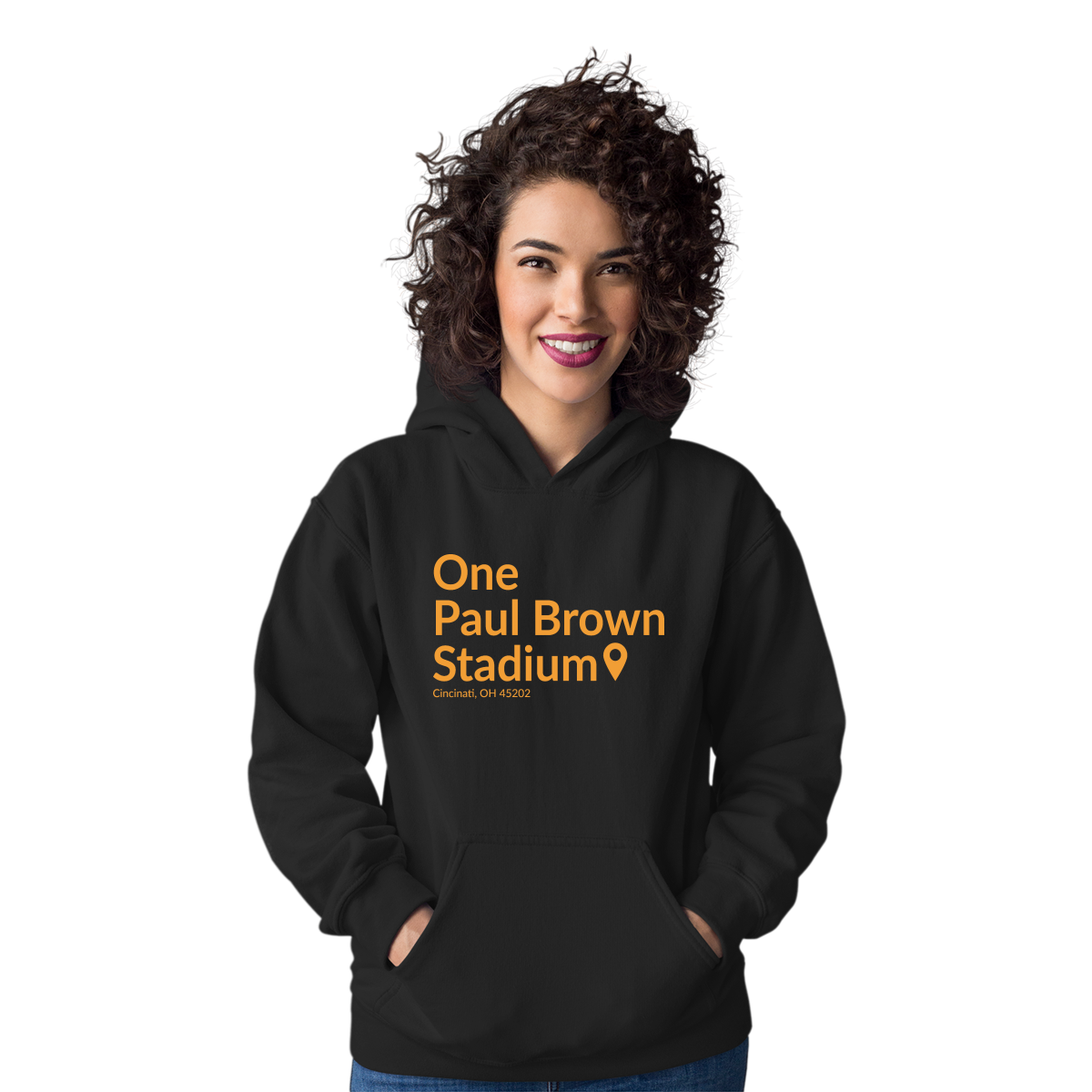 Cincinnati Football Stadium Unisex Hoodie | Black