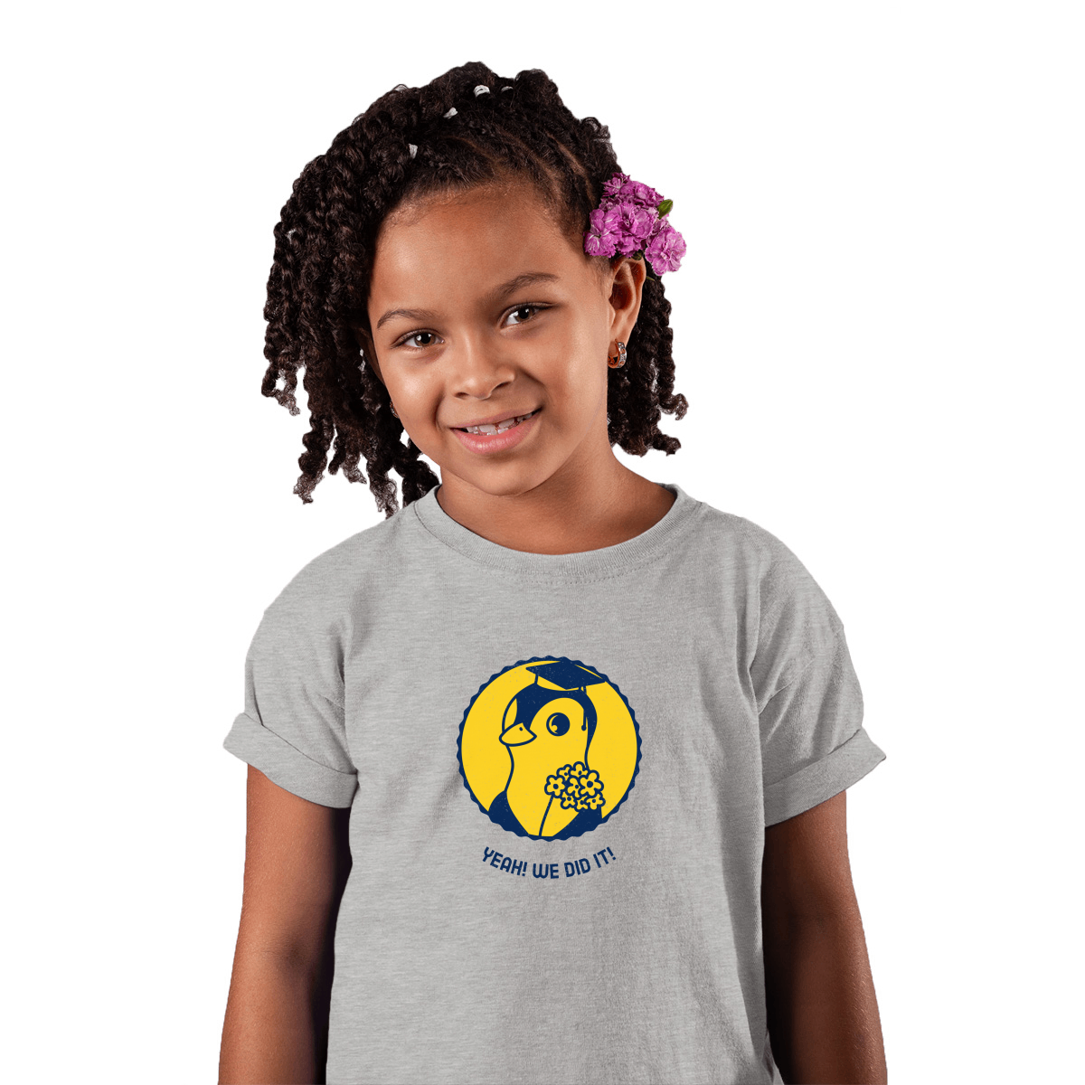 Yeah! We Did It! Kids T-shirt | Gray