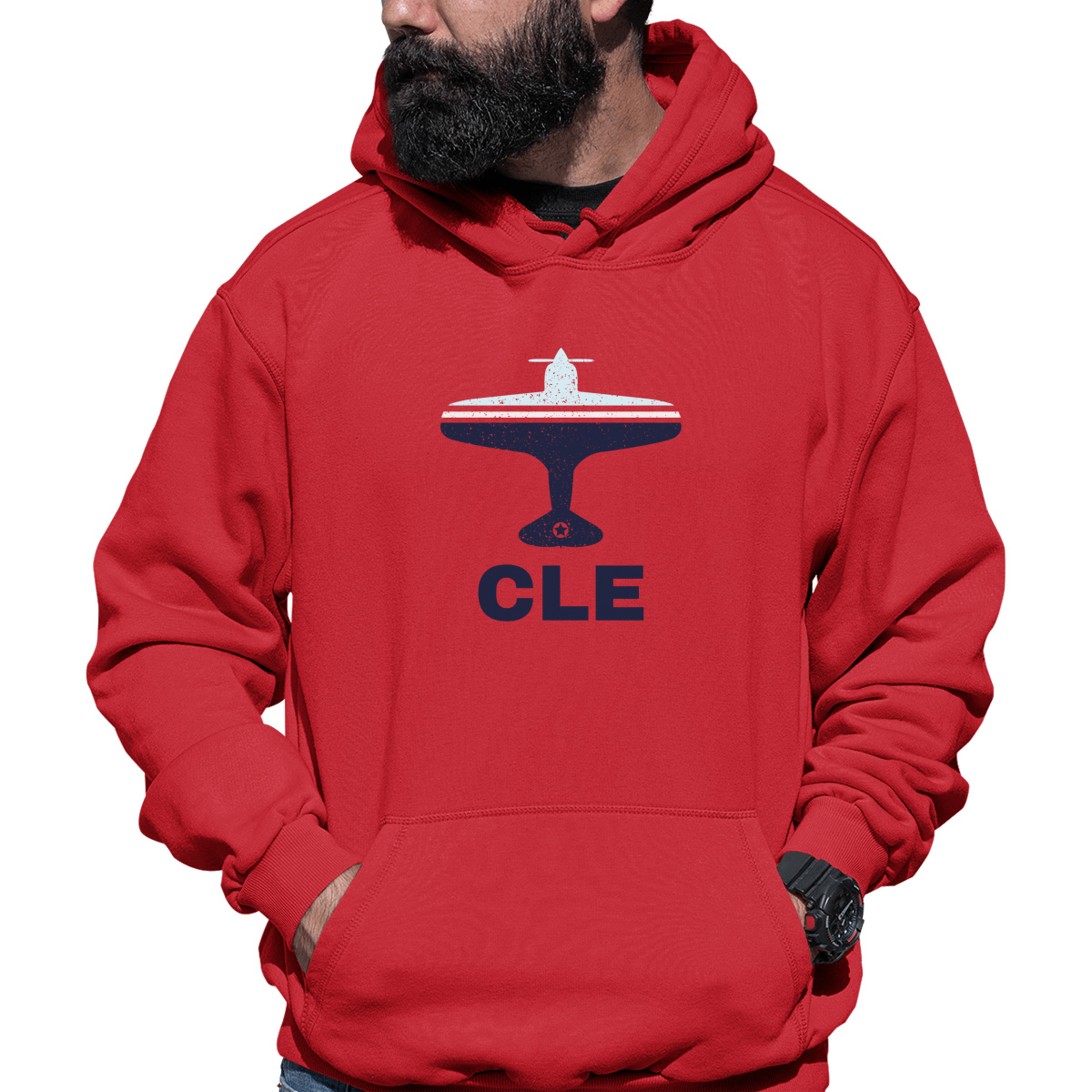 Fly Cleveland CLE Airport Unisex Hoodie | Red