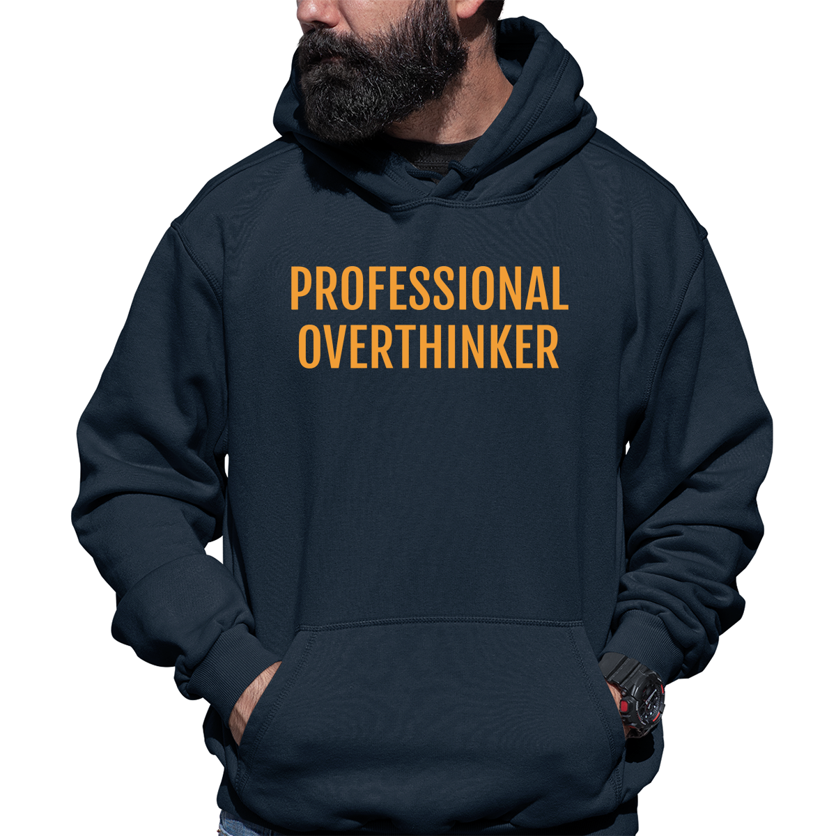 Professional Overthinker Unisex Hoodie | Navy