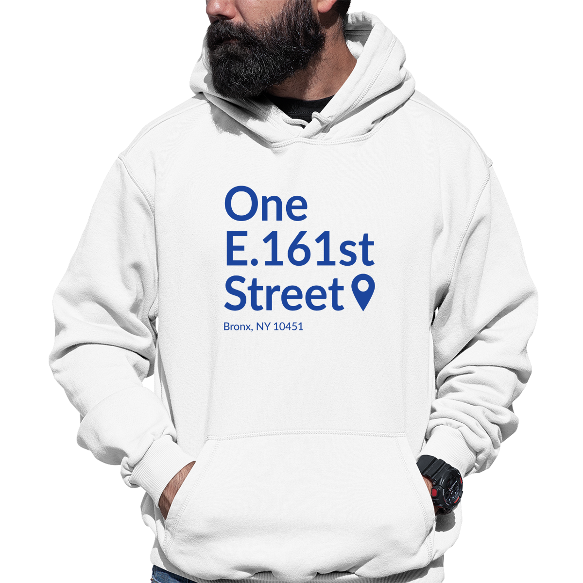 New York Baseball Stadium BXNY Unisex Hoodie | White