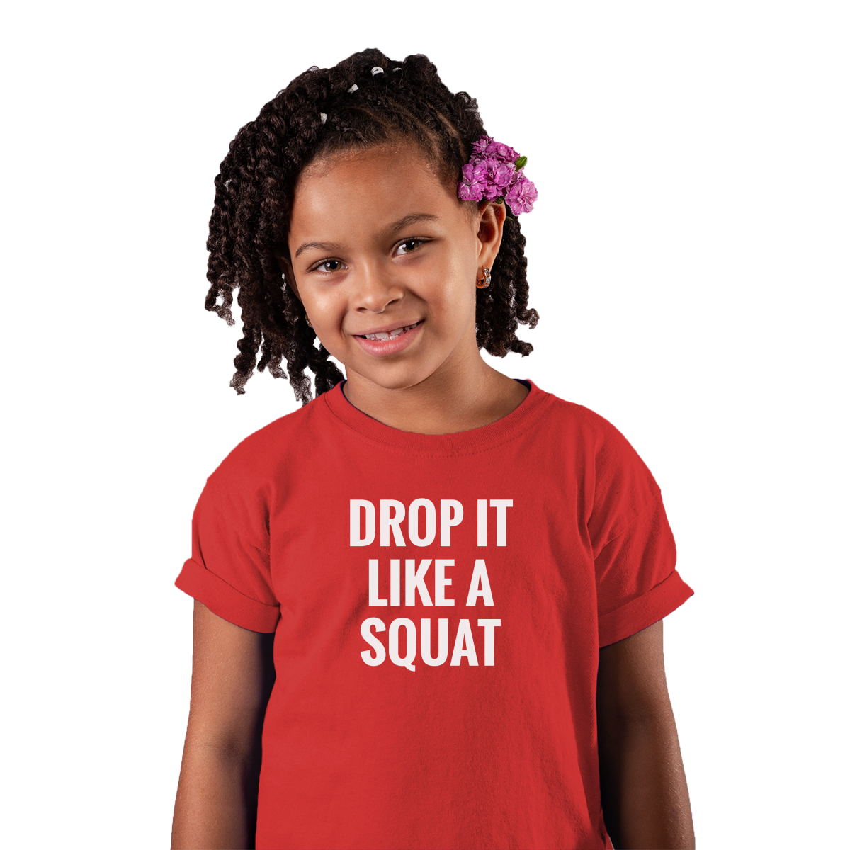 Drop It Like a Squat Kids T-shirt | Red