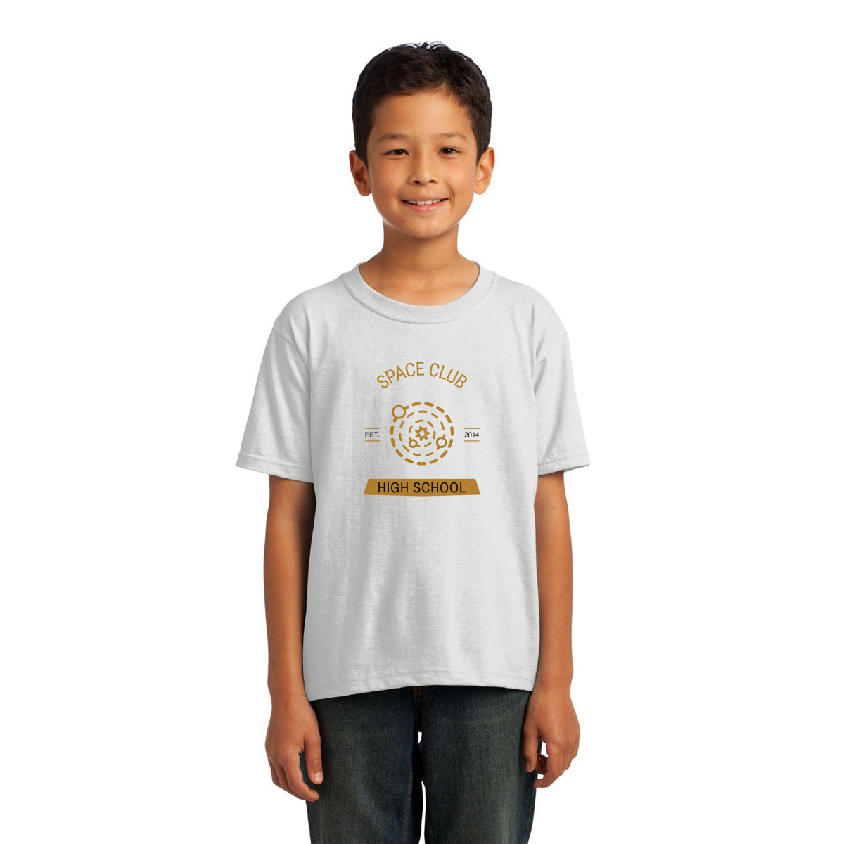 Space Club High School Kids T-shirt | White