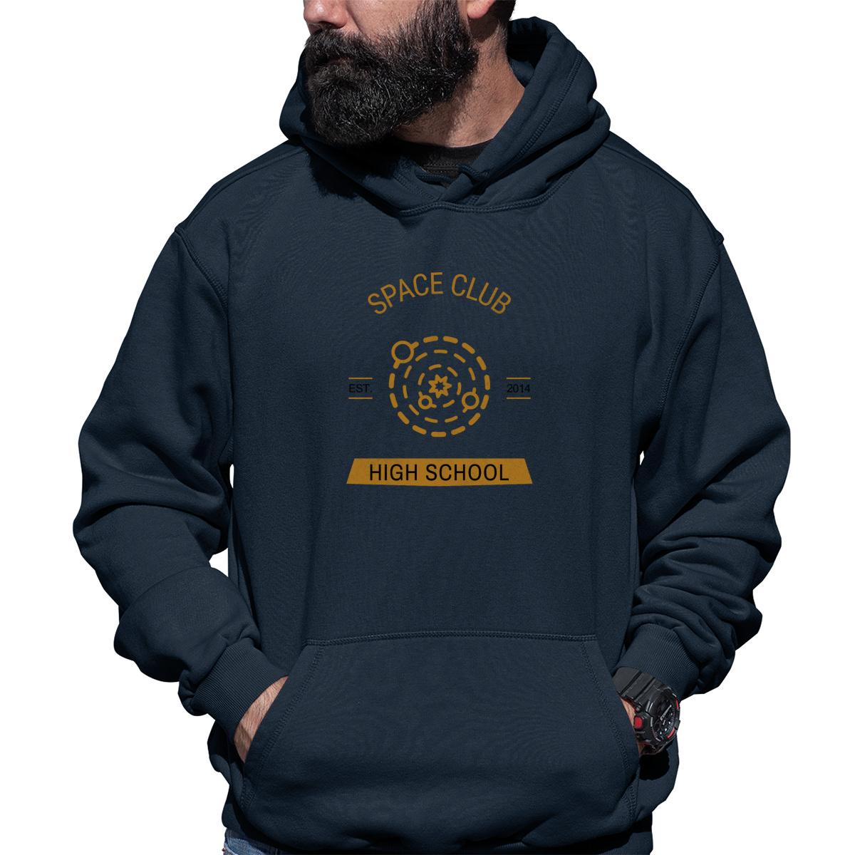 Space Club High School Unisex Hoodie | Navy