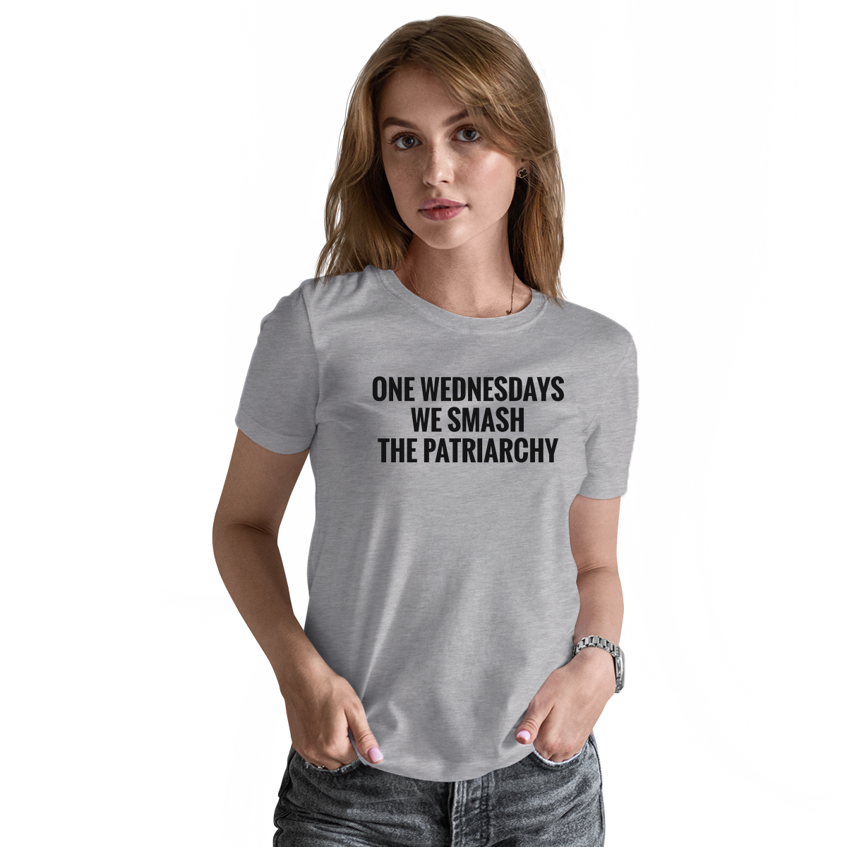 Smash The Patriarchy Women's T-shirt | Gray