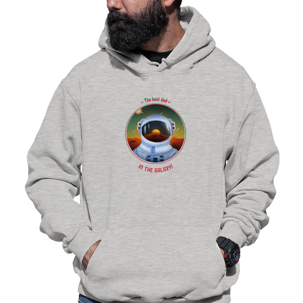 The best dad in the galaxy Unisex Hoodie | Gray