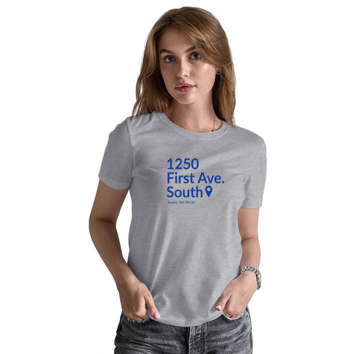Seattle Baseball Stadium Women's T-shirt | Gray