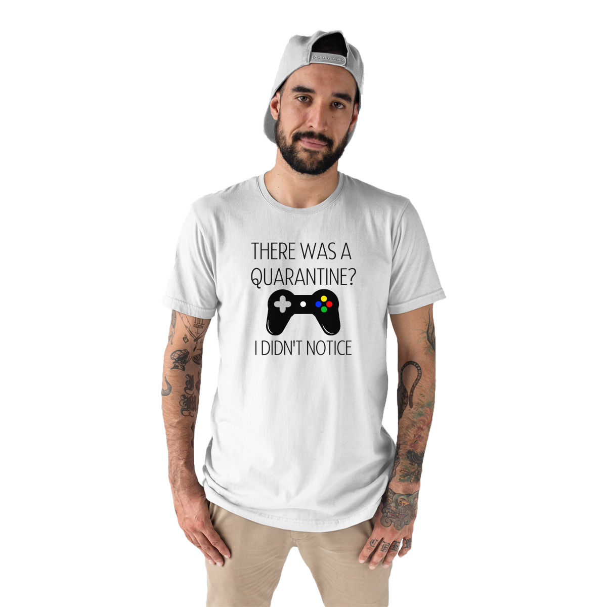 THERE WAS A QUARANTİNE Men's T-shirt | White