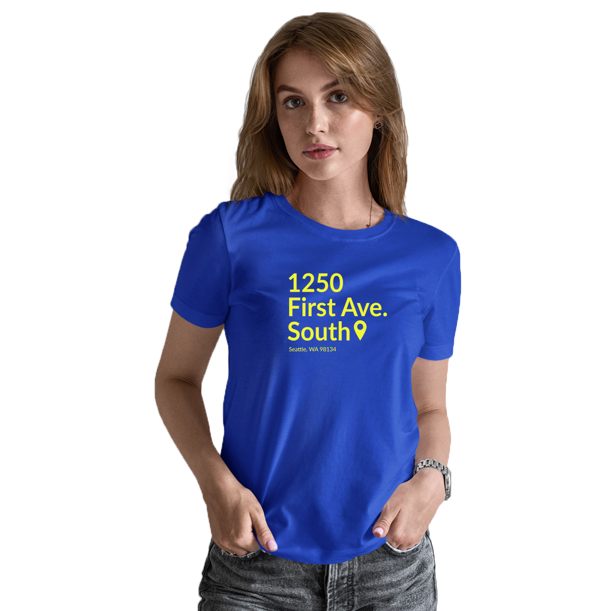 Seattle Baseball Stadium Women's T-shirt | Blue