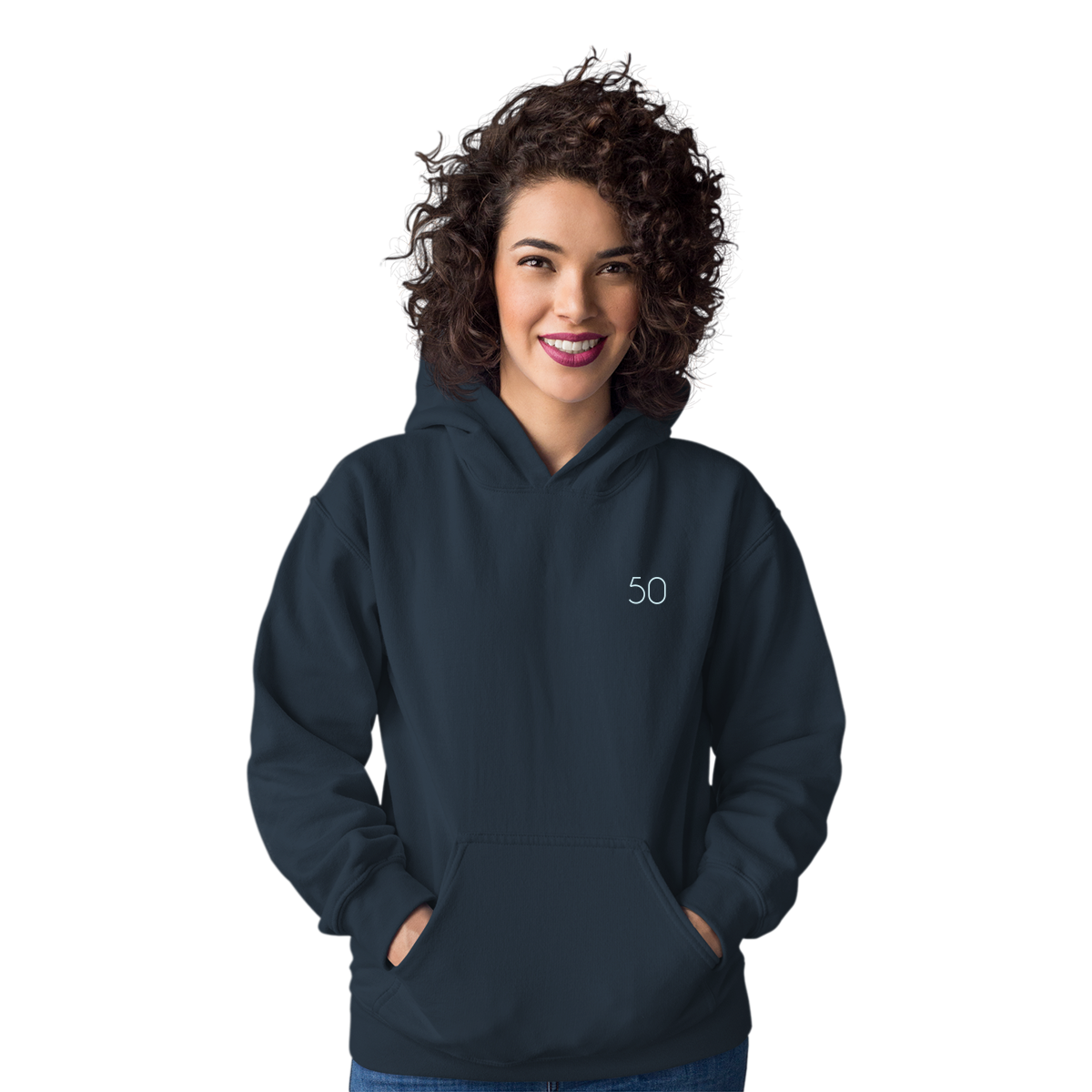 Simple 50 Unisex Hoodie | Navy