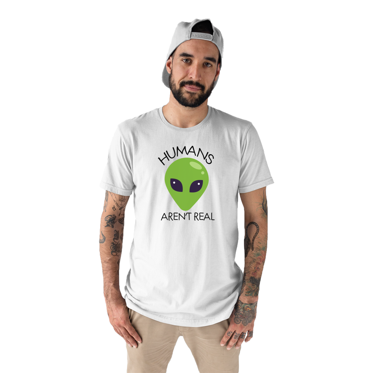 Humans Aren't Real Men's T-shirt | White