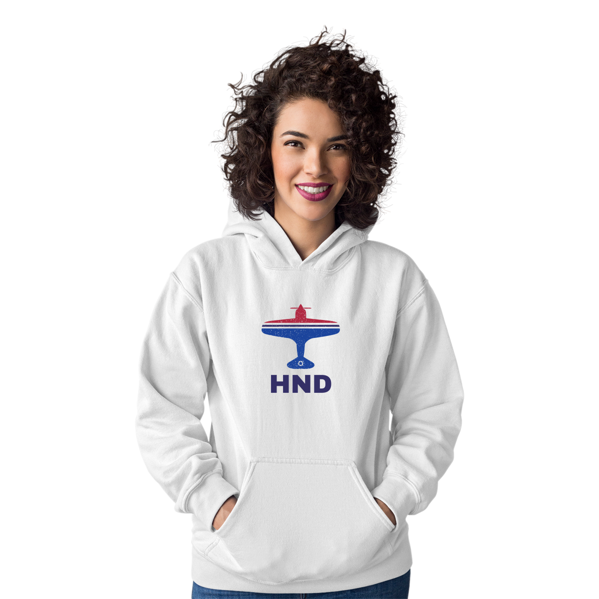 Fly Tokyo HND Airport  Unisex Hoodie | White