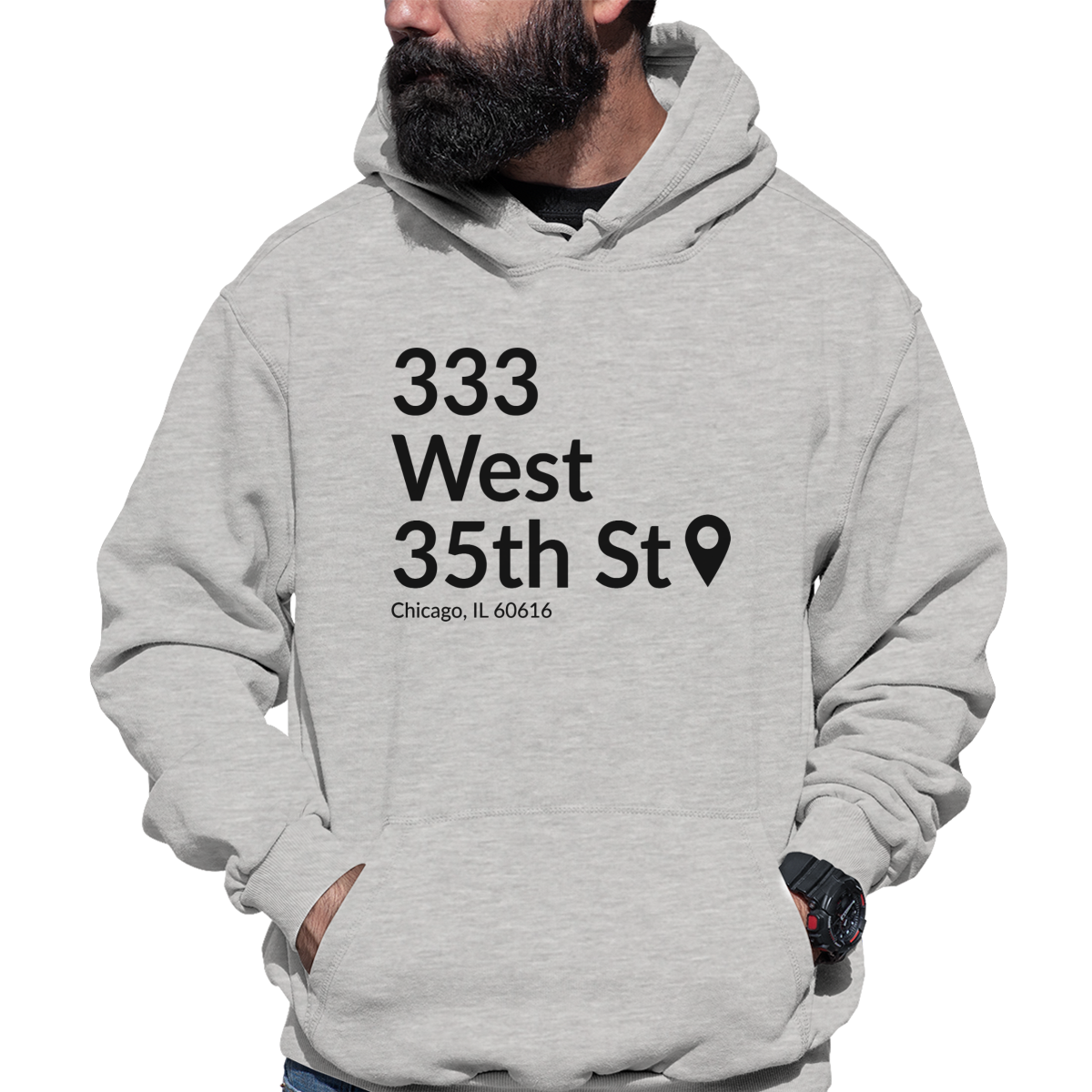 Chicago Baseball Stadium South Side Unisex Hoodie | Gray