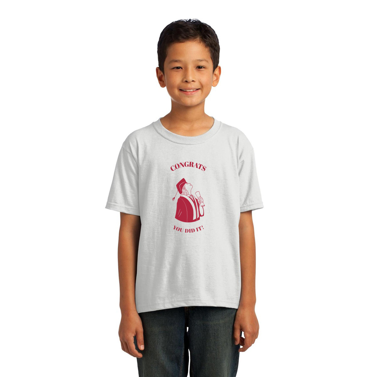 Congrats You Did It! Kids T-shirt | White