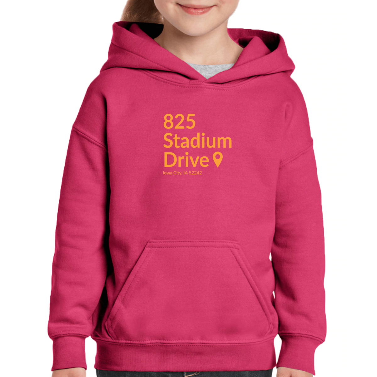 Iowa Football Stadium Kids Hoodie | Pink