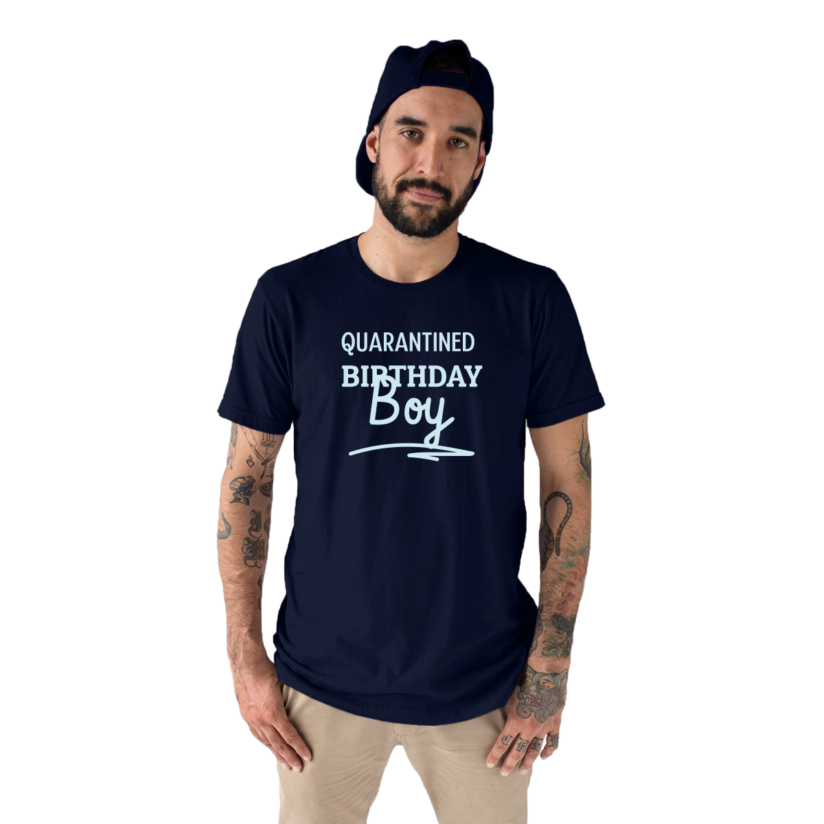 Quarantined Birthday Boy Men's T-shirt | Navy