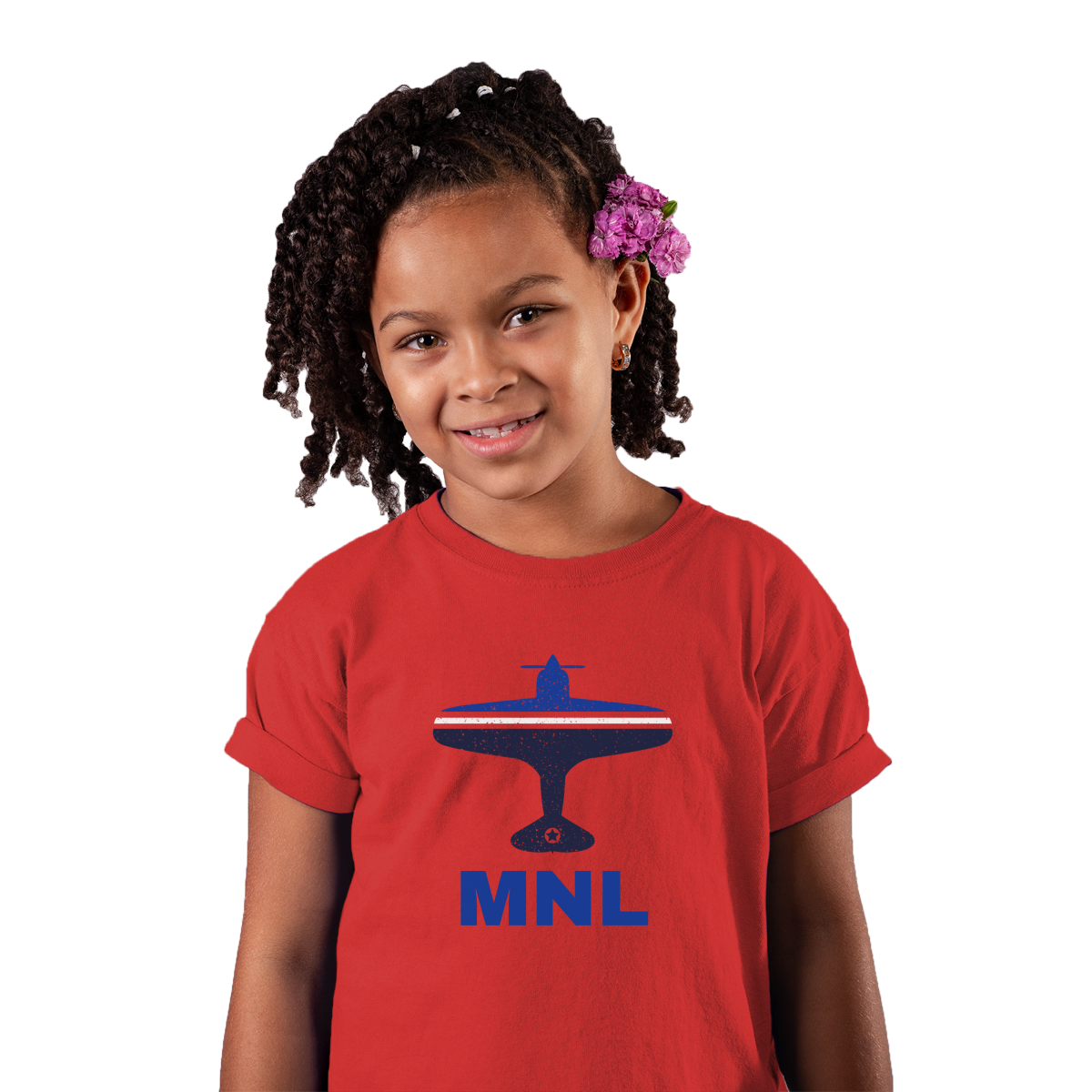 Fly Manila MNL Airport Kids T-shirt | Red