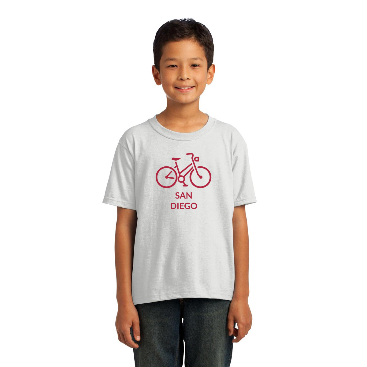 Bike San Diego Represent Kids T-shirt | White