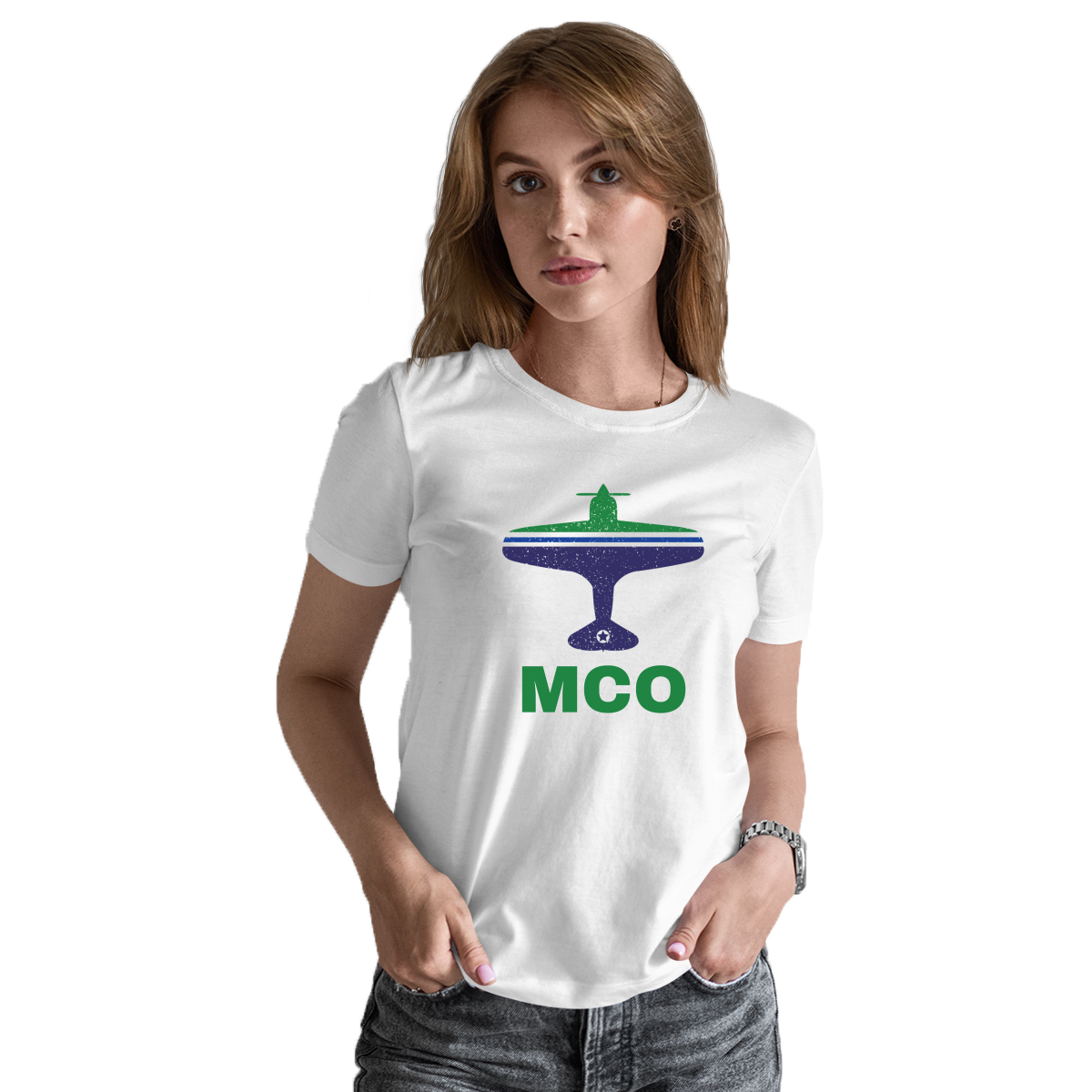 Fly Orlando MCO Airport Women's T-shirt | White