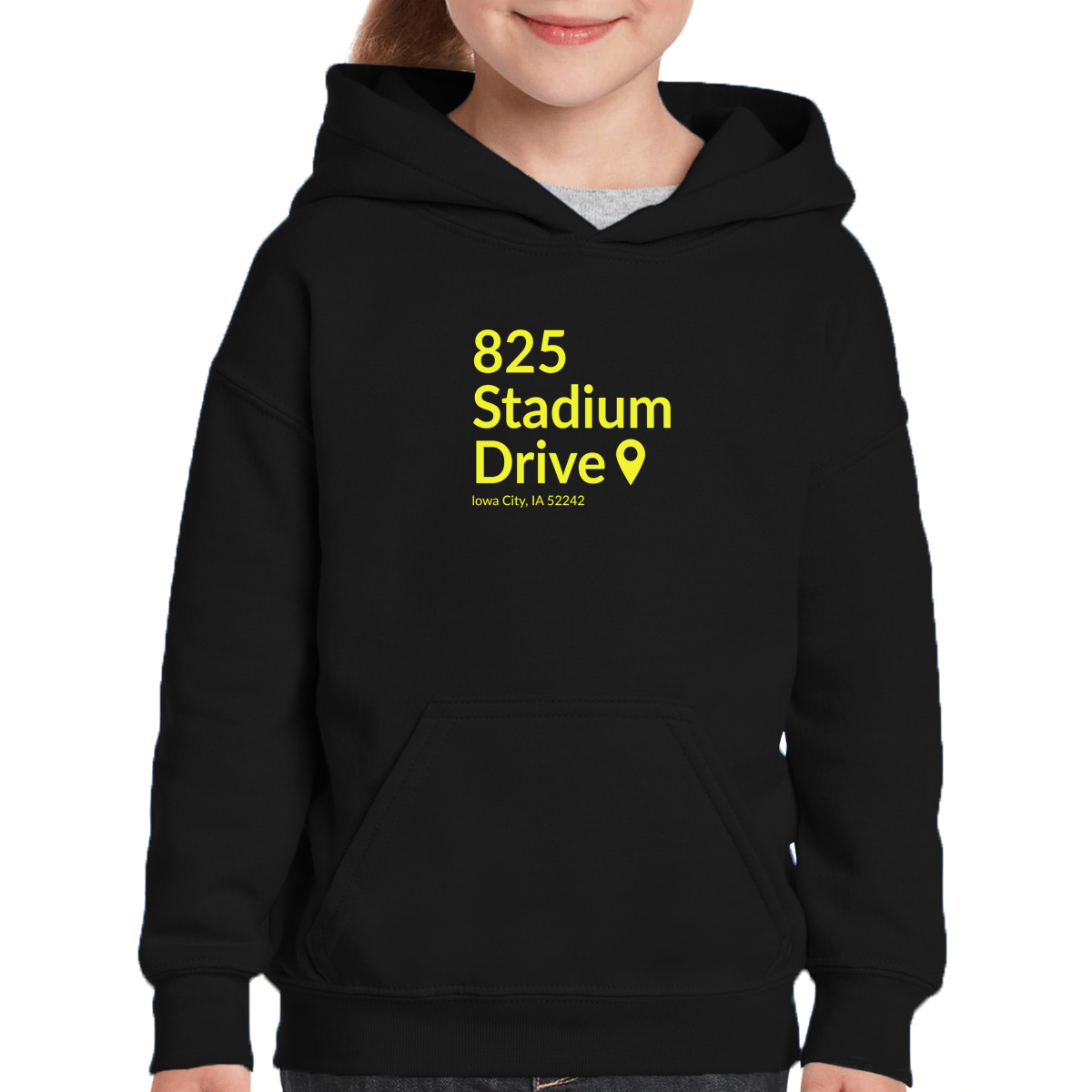 Iowa Football Stadium Kids Hoodie | Black