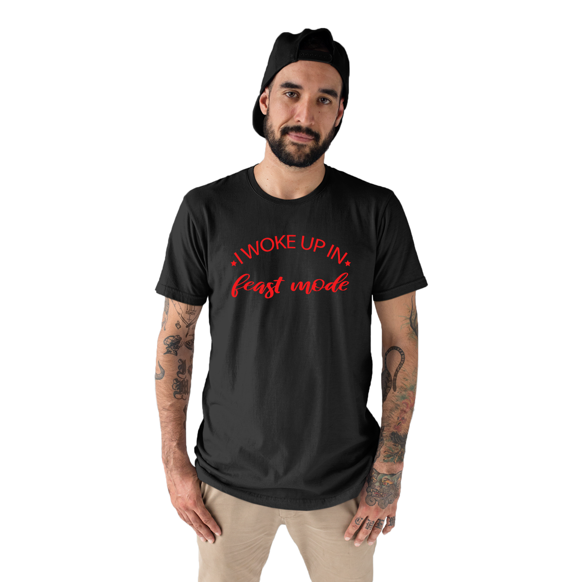 Feast Mode Men's T-shirt | Black