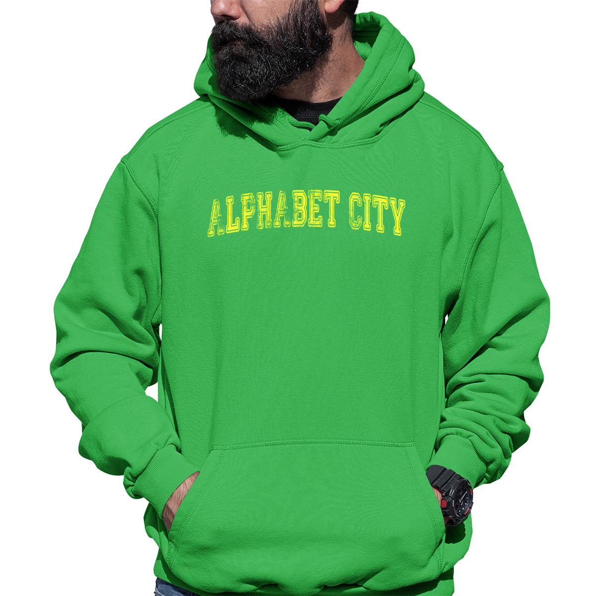 Alphabet City Represent Unisex Hoodie | Green