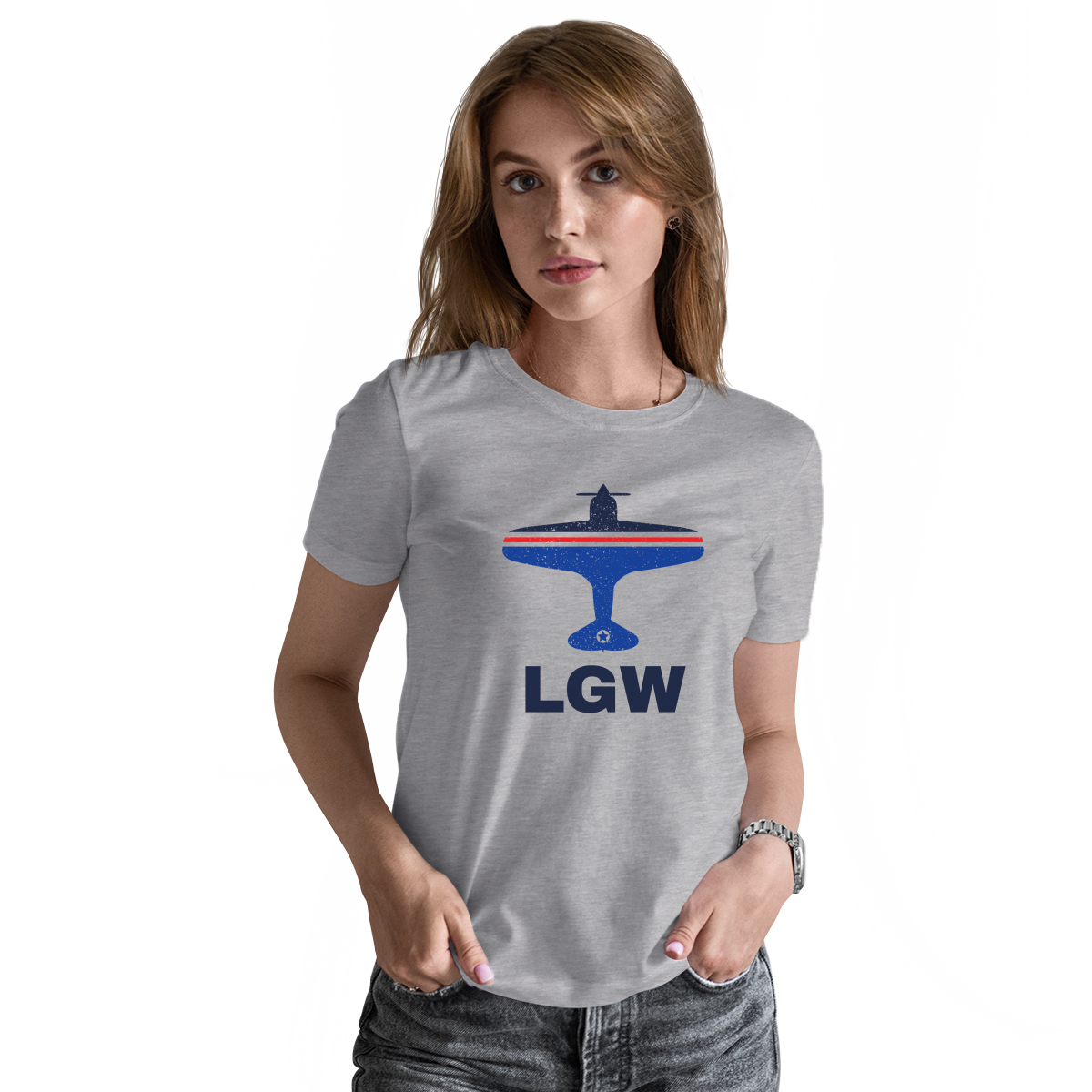 Fly London LGW Airport Women's T-shirt | Gray