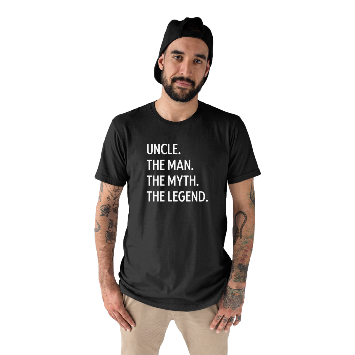 Uncle The Man The Myth The Legend Men's T-shirt | Black