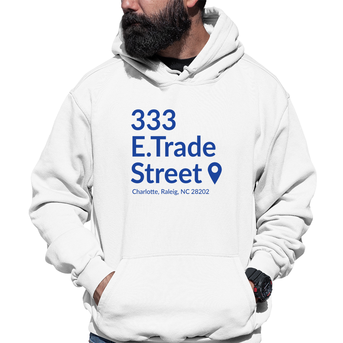 Charlotte Basketball Stadium Unisex Hoodie | White