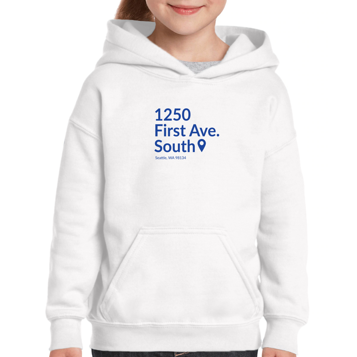 Seattle Baseball Stadium Kids Hoodie | White