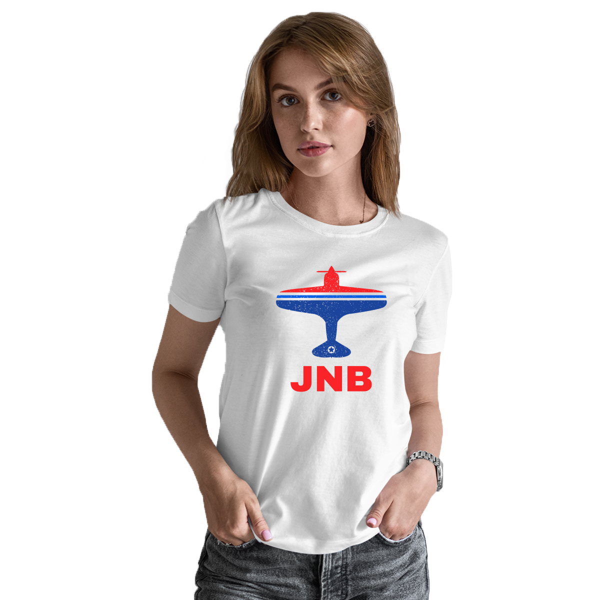 Fly Johannesburg JNB Airport Women's T-shirt | White