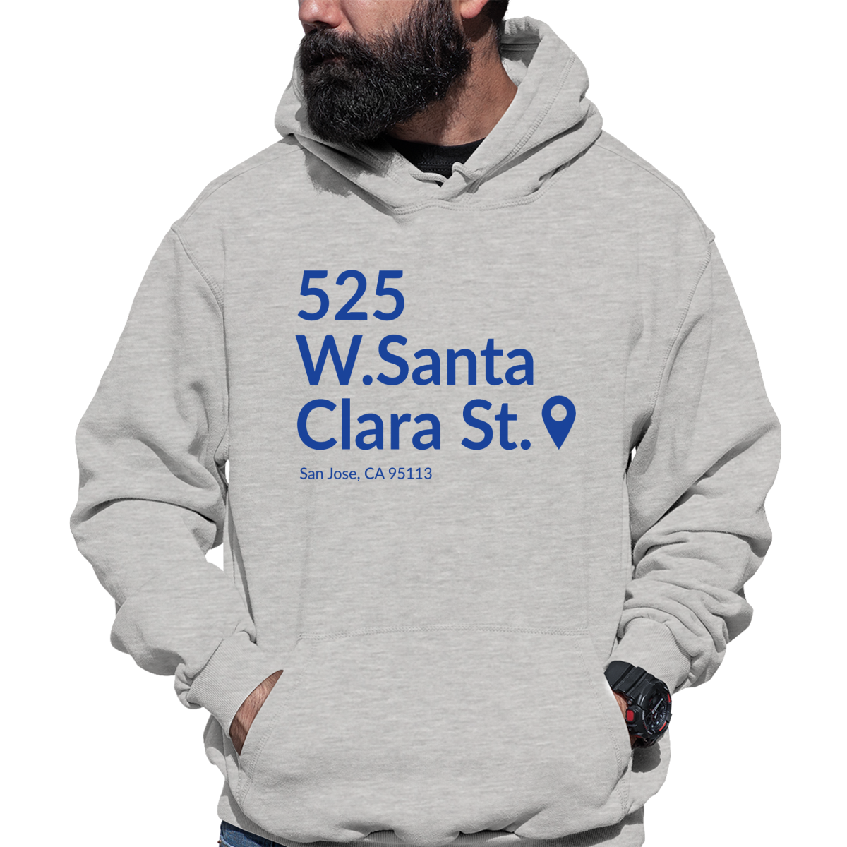 San Jose Hockey Stadium Unisex Hoodie | Gray