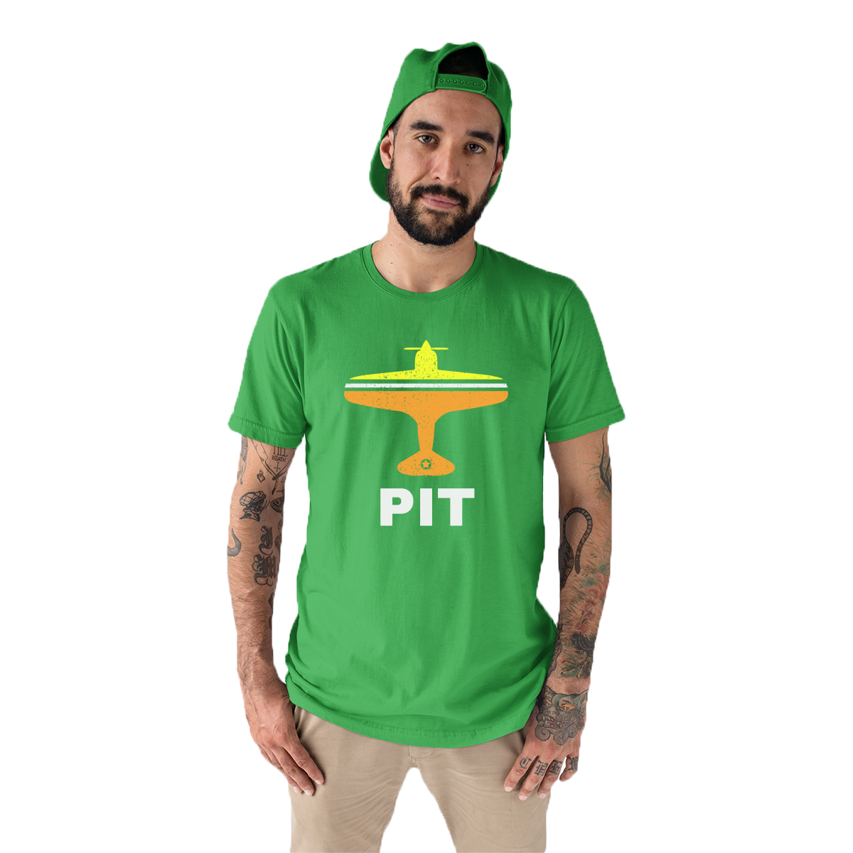 Fly Pittsburgh PIT Airport Men's T-shirt | Green