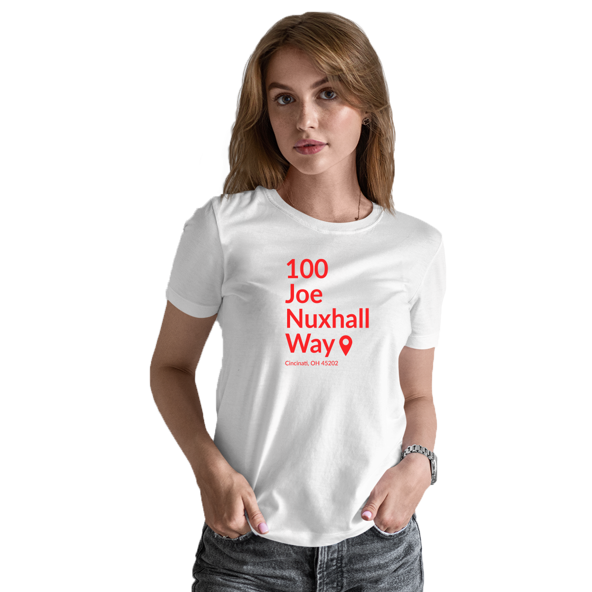 Cincinnati Baseball Stadium Women's T-shirt | White