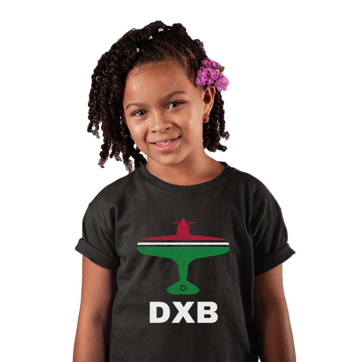 Fly Dubai DXB Airport Kids T-shirt | Black