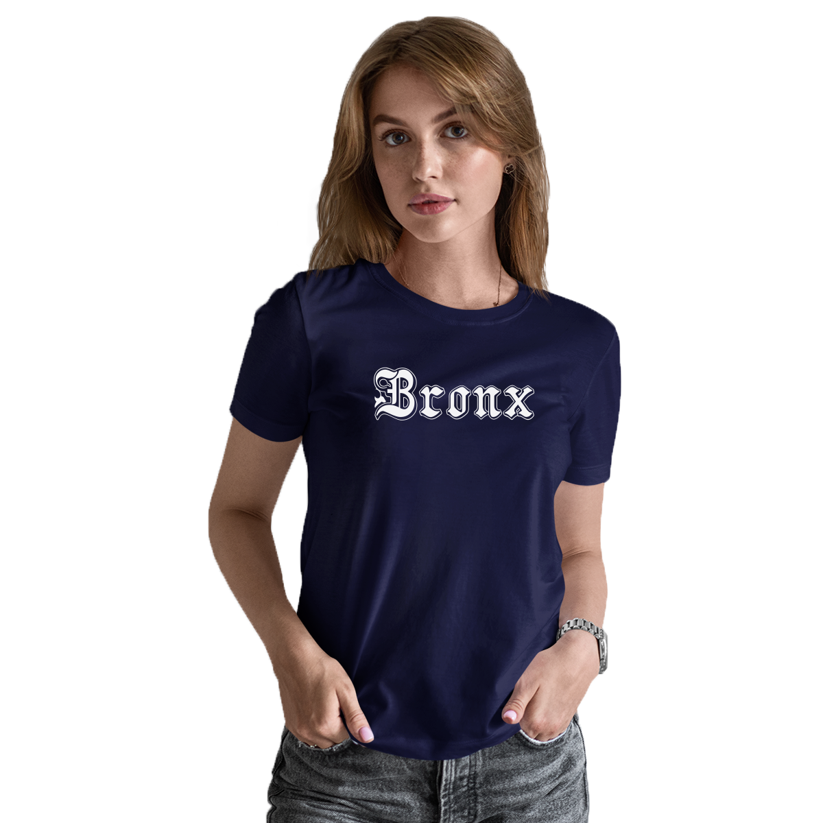 Bronx Gothic Represent Women's T-shirt | Navy