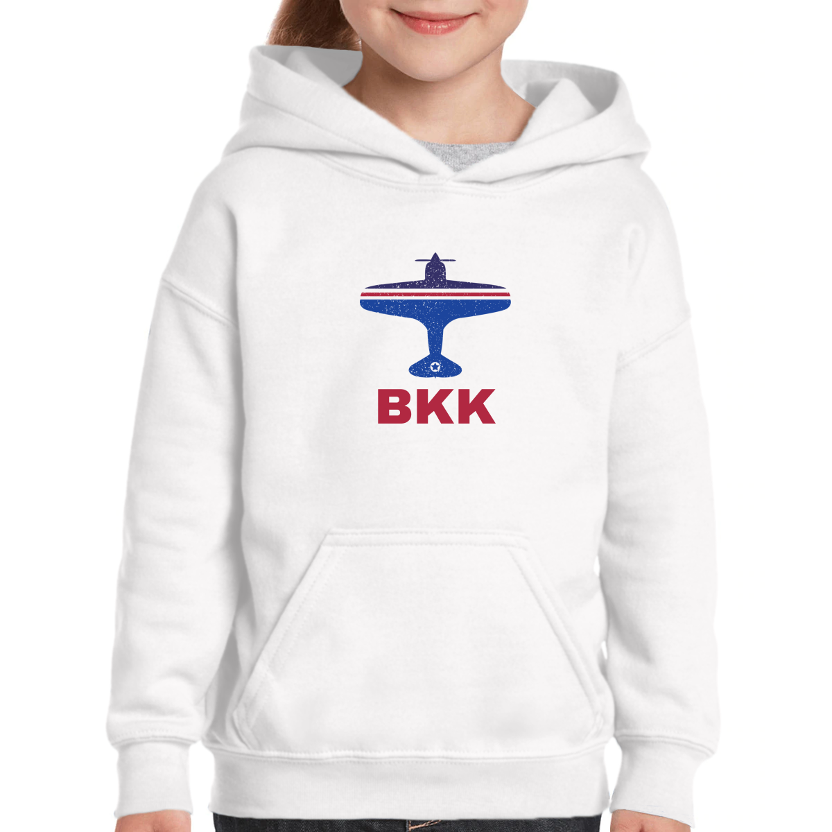 Fly Bangkok BKK Airport Kids Hoodie | White