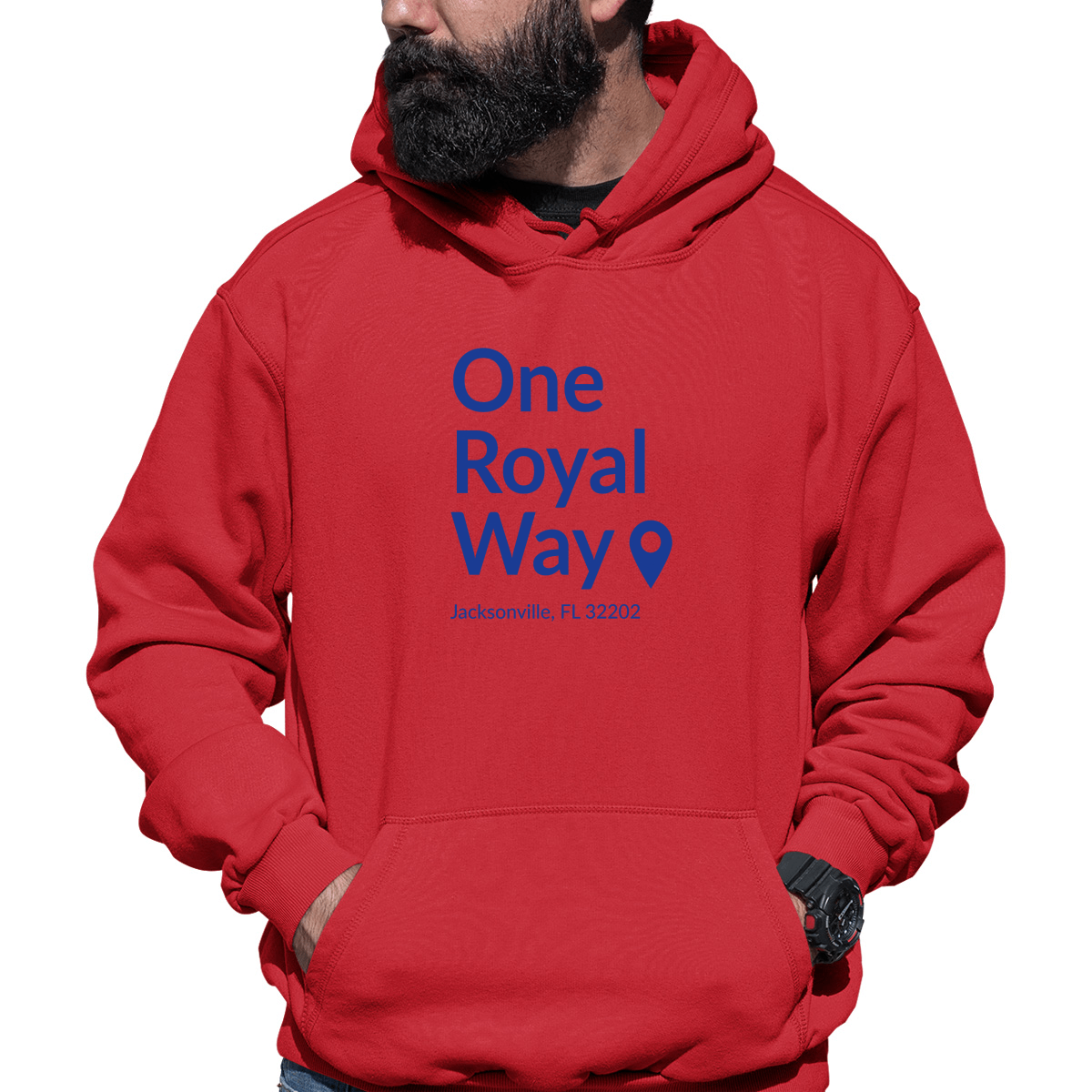 Kansas City Baseball Stadium Unisex Hoodie | Red