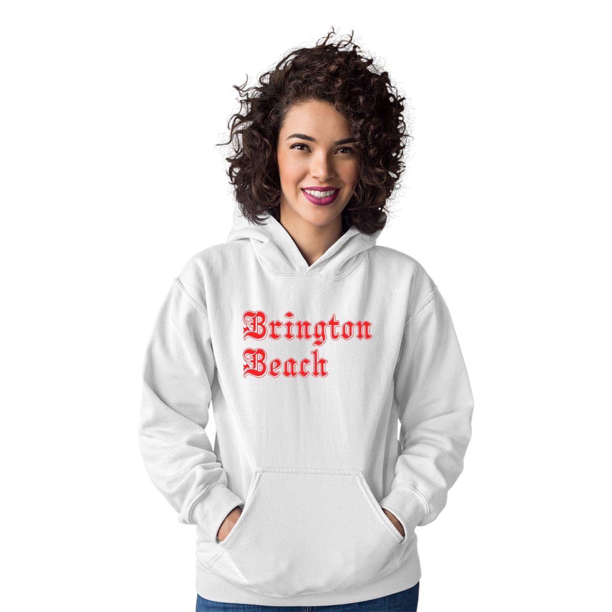 Brighton Beach Gothic Represent Unisex Hoodie | White