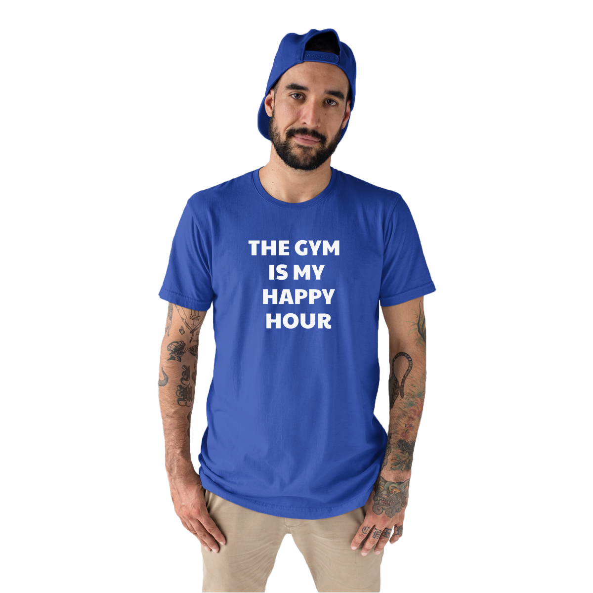 The Gym is my happy hour Men's T-shirt | Blue