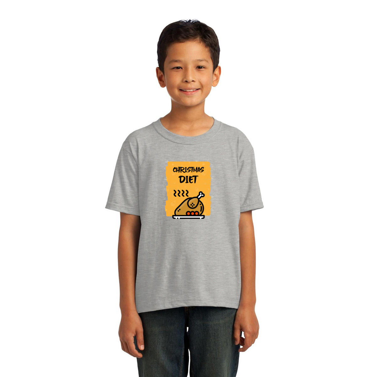 Christmas Diet Kids T-shirt | Gray