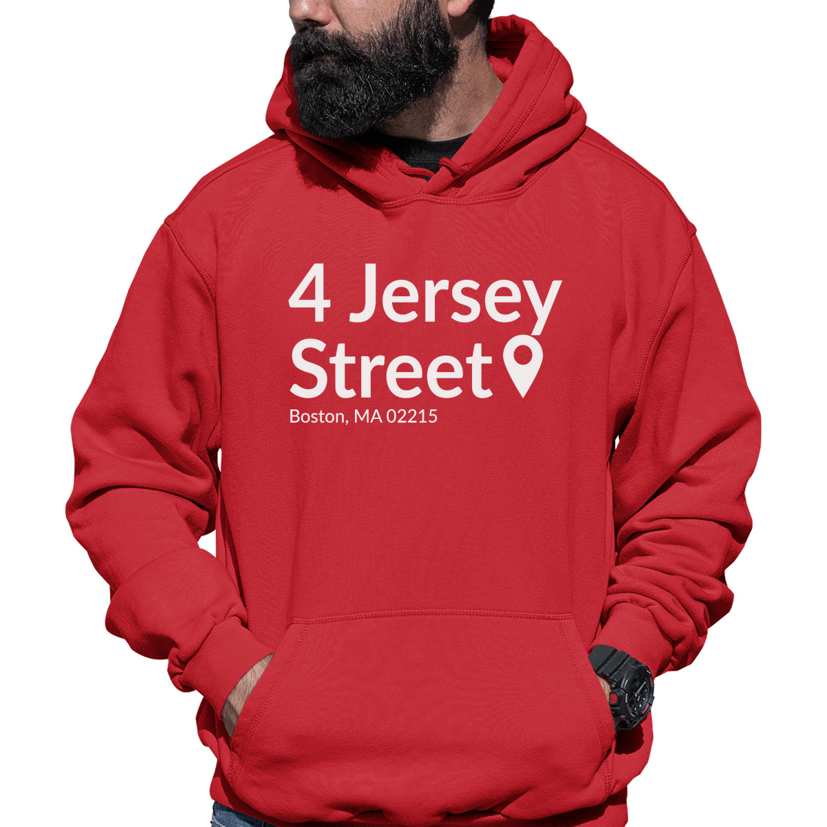 Boston Baseball Stadium Unisex Hoodie | Red