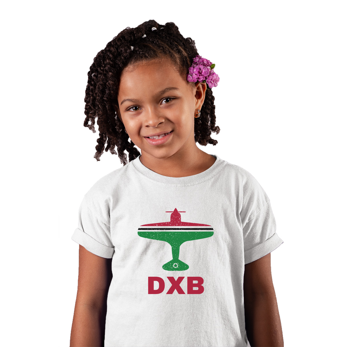 Fly Dubai DXB Airport Kids T-shirt | White