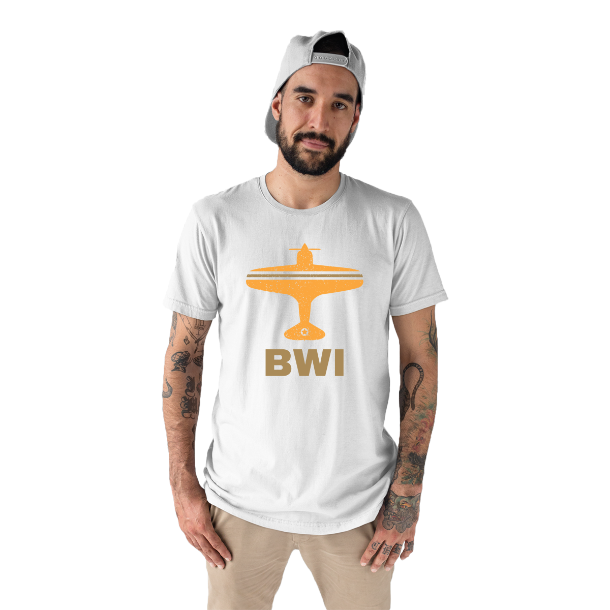 Fly Baltimore BWI Airport Men's T-shirt | White